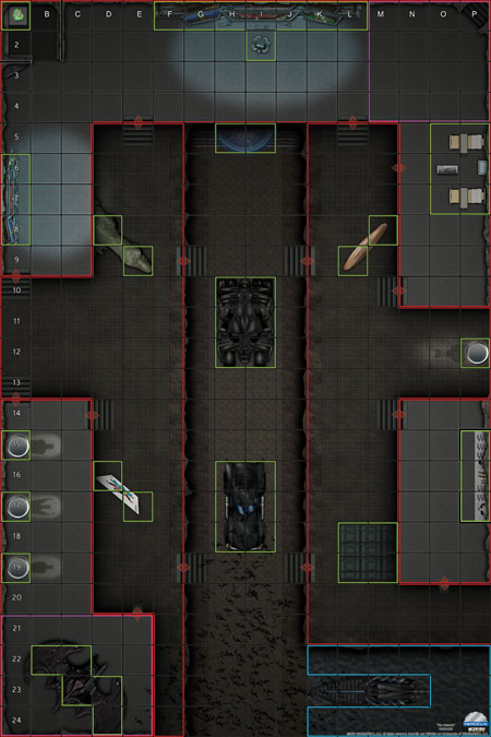 The Batcave HeroClix Batman Lazarus Pit Indoor Map